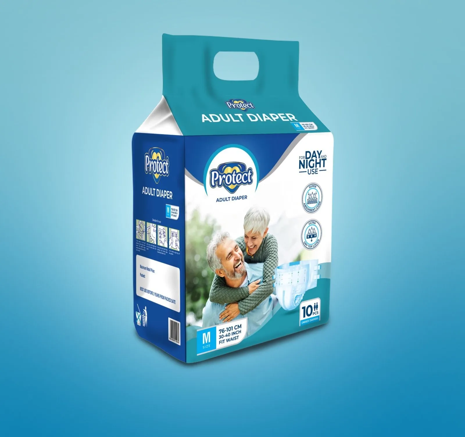 Protect Adults Tape Style Diaper (M)