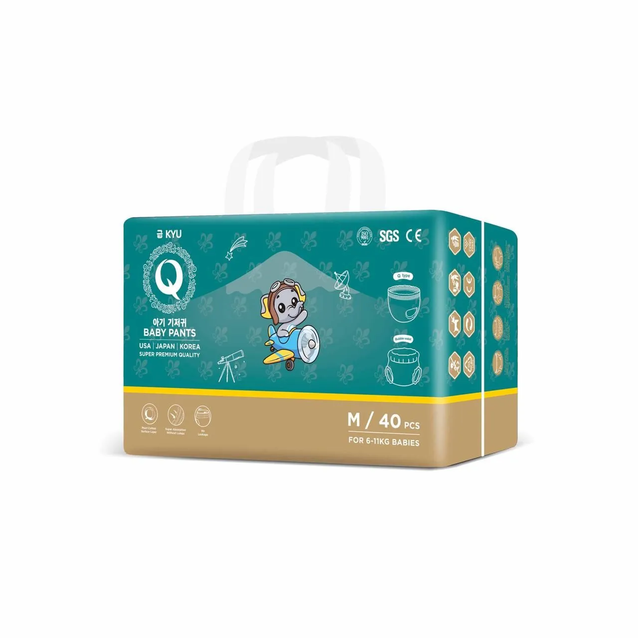 KYU Super Premium Diapers (M)