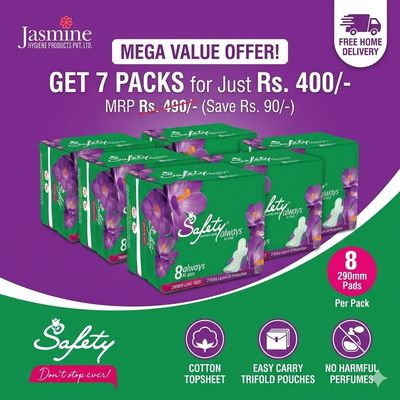 7 Packet  Of Safety Always XL Plus(8Pcs)