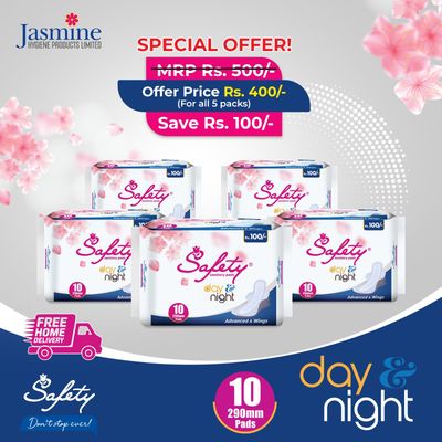 5 Packets Of Safety Day & Night 290mm(10Pcs/Pack)