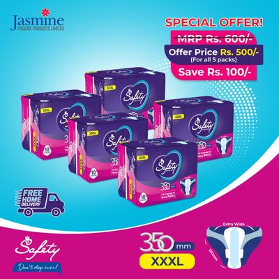 5 Packets Of Safety Ultra XXXL 350mm (10Pcs/Pack) 